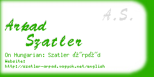 arpad szatler business card